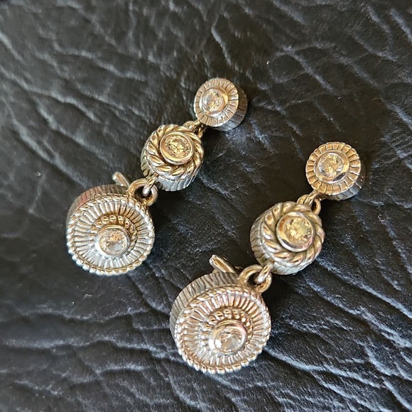 Judith Ripka Diamonique Triple Drop Earrings - Picture 4 of 4